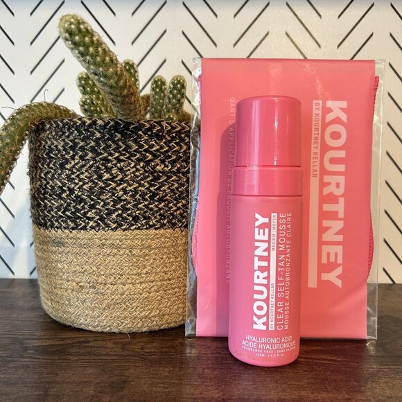 NEW Kourtney Kellar Self Tanning Bundle 2 Piece Tan Clear Mousse Medium Mitt - Picture 11 of 12